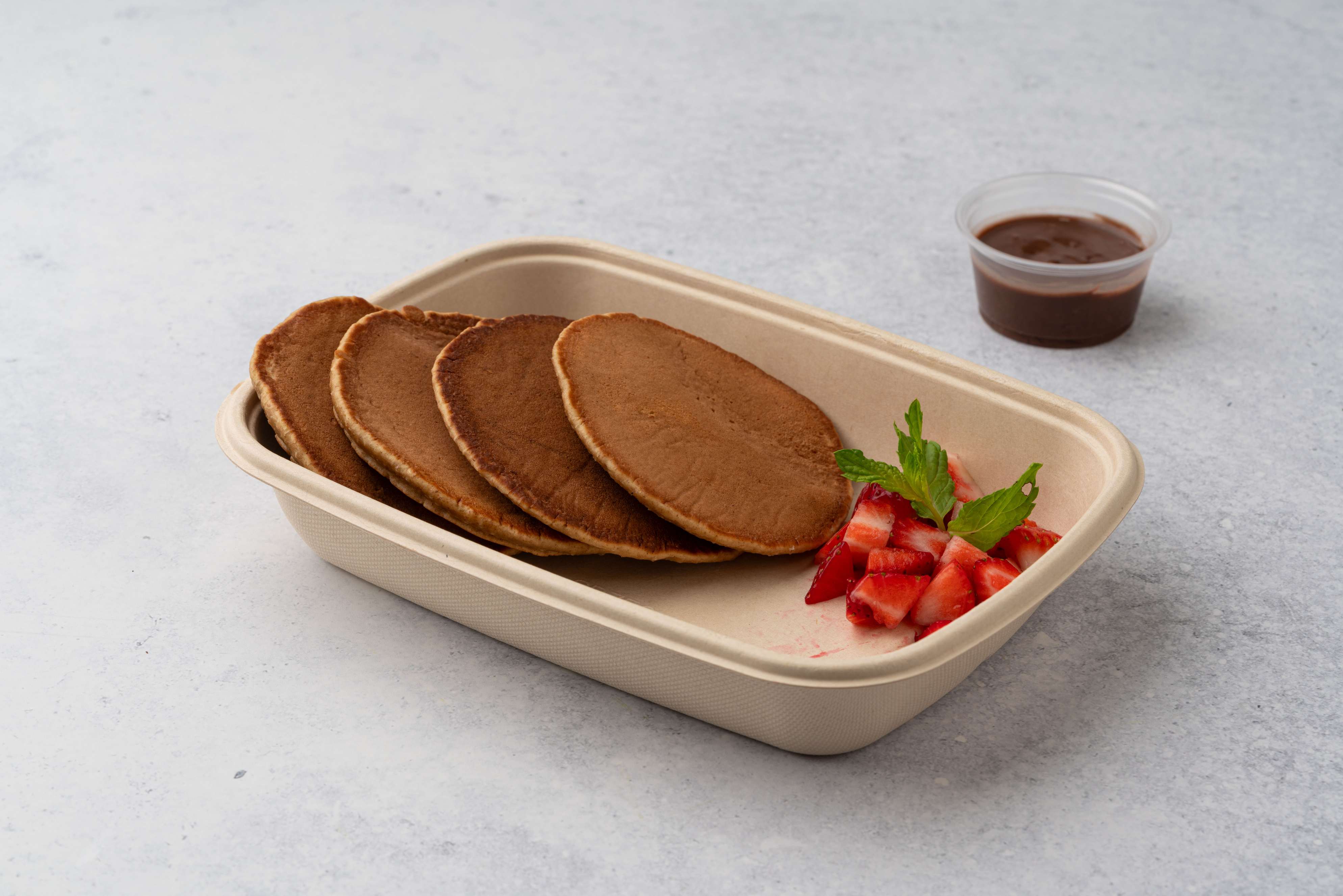 Homemade Nutella Pancakes With Strawberries